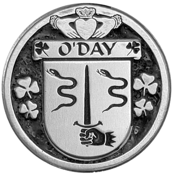 O'Day Irish Coat of Arms Disk Cuff Bracelet - Sterling Silver