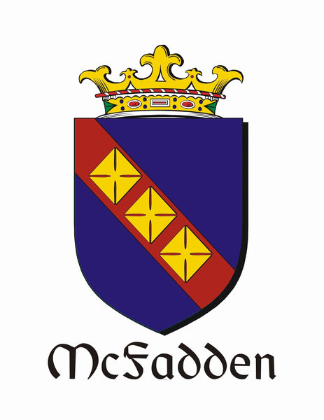 McFadden Irish Coat of Arms Disk Cuff Bracelet - Sterling Silver