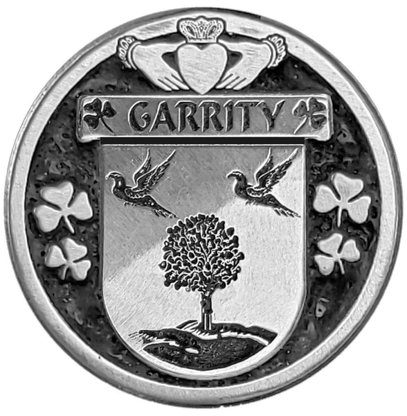 Garrity Irish Coat of Arms Disk Cuff Bracelet - Sterling Silver
