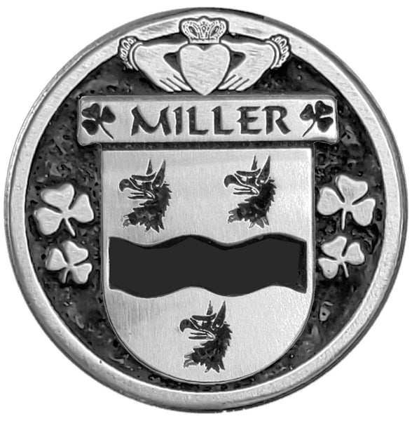 Miller Clare Irish Coat of Arms Disk Cuff Bracelet - Sterling Silver