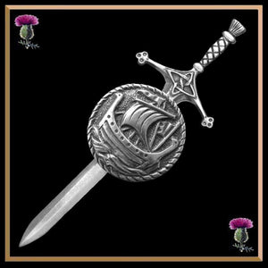 Celtic Iona Galley Pewter Large Kilt Pin