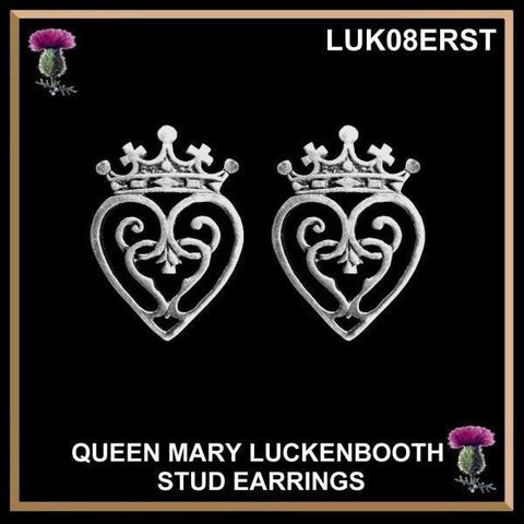 Luckenbooth Queen Mary Earrings Scottish Wedding Studs