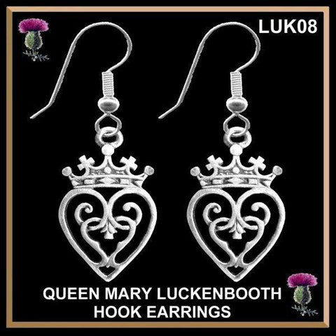 Luckenbooth Queen Mary Earrings Hook Scottish Wedding