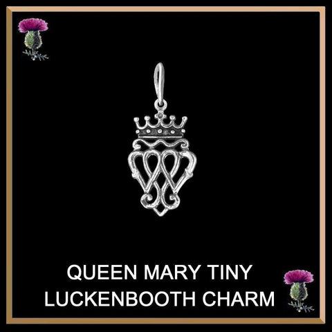 Tiny Luckenbooth Charm - Queen Mary - Sterling Silver