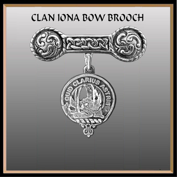 Baillie Clan Crest Iona Bar Brooch - Sterling Silver