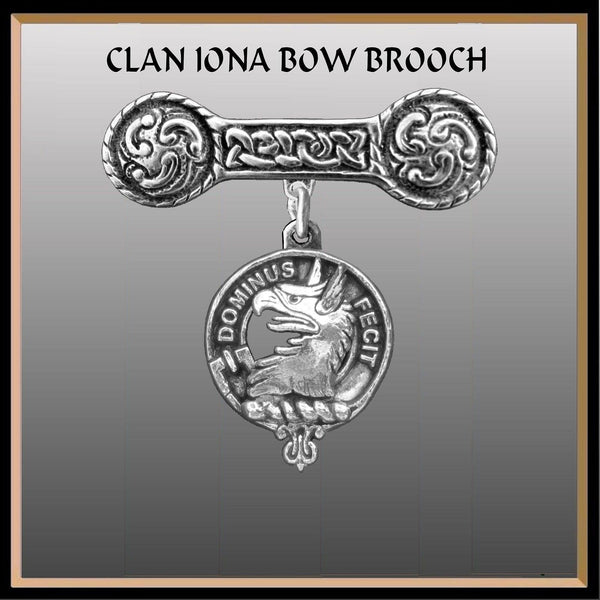 Baird  Clan Crest Iona Bar Brooch - Sterling Silver