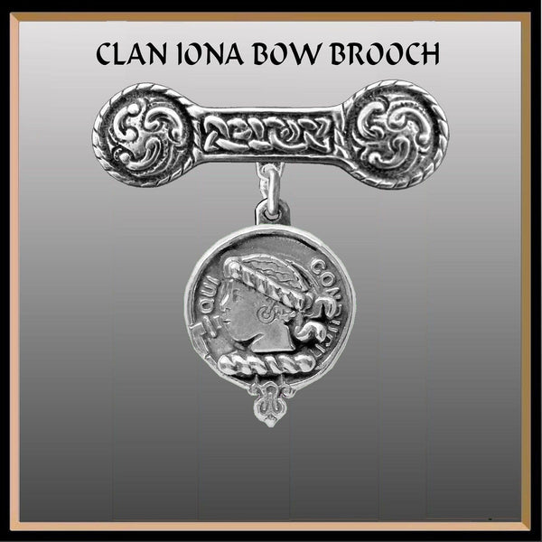 Borthwick Clan Crest Iona Bar Brooch - Sterling Silver