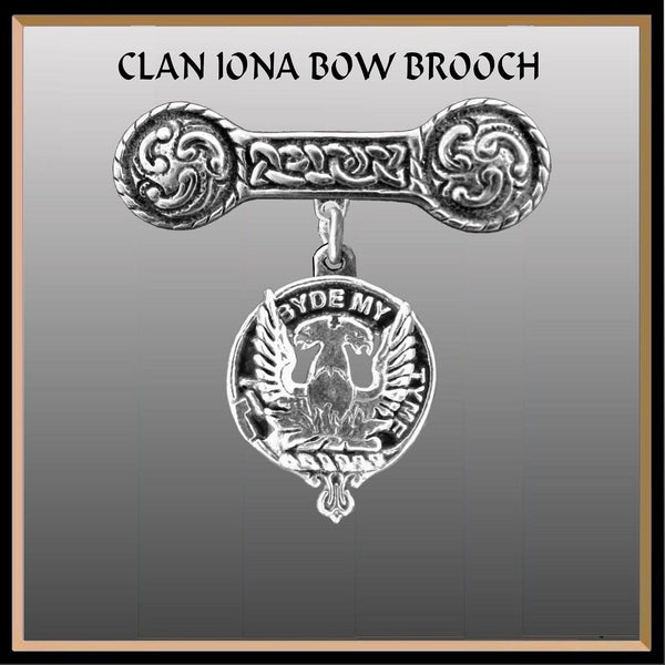 Campbell (Loudoun) Clan Crest Iona Bar Brooch - Sterling Silver