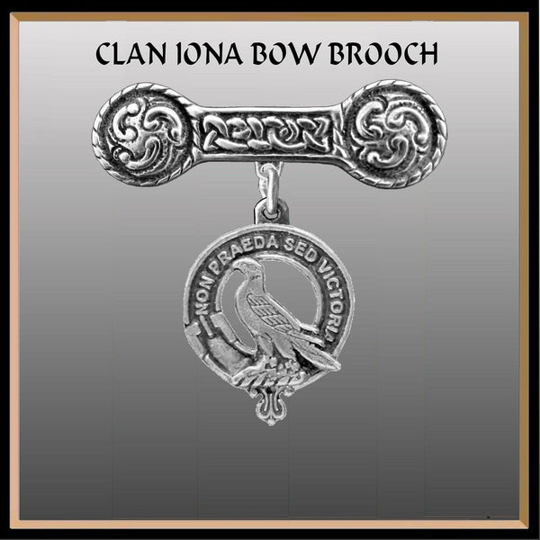 Chalmers Clan Crest Iona Bar Brooch - Sterling Silver