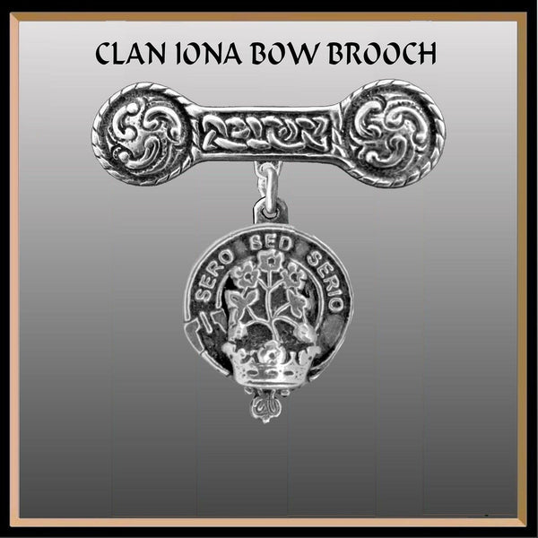 Gayre Clan Crest Iona Bar Brooch - Sterling Silver