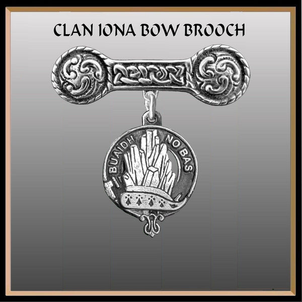 MacNeill (Old) Clan Crest Iona Bar Brooch - Sterling Silver