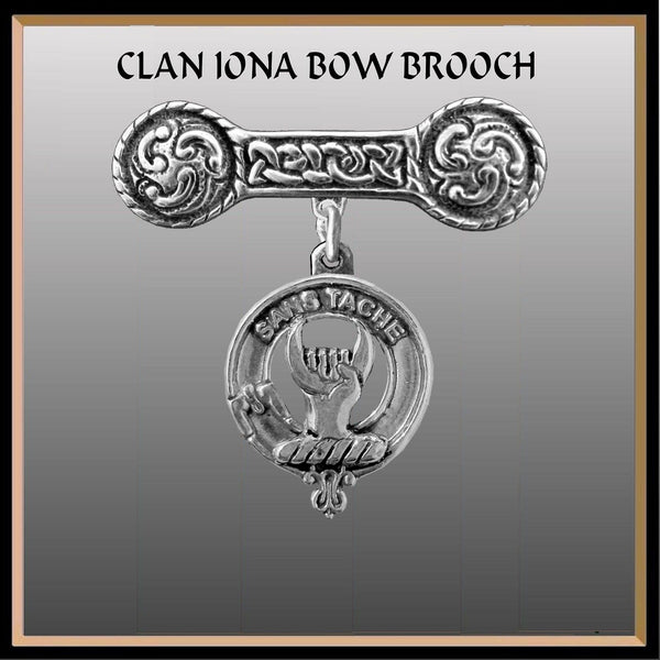 Napier Clan Crest Iona Bar Brooch - Sterling Silver