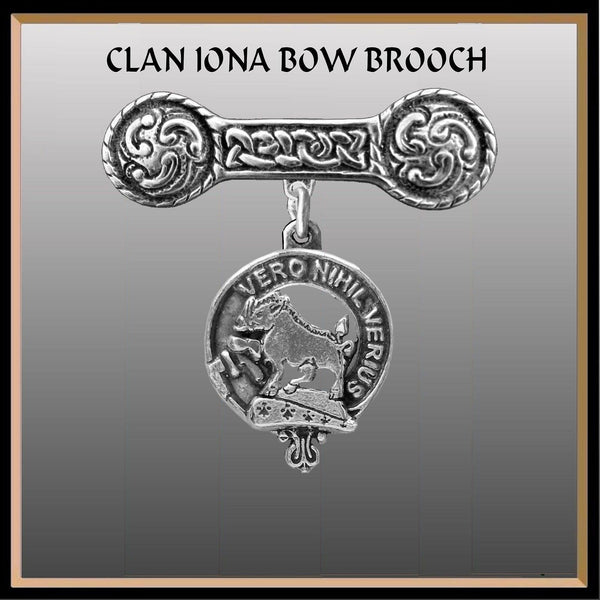 Weir Clan Crest Iona Bar Brooch - Sterling Silver