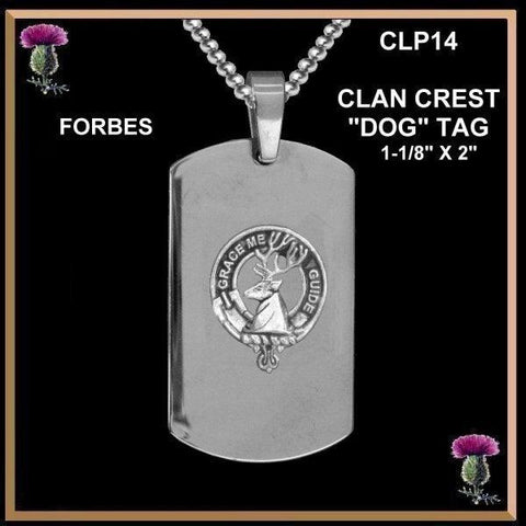 Abercrombie Scottish Clan Crest Stainless Steel Dog Tag