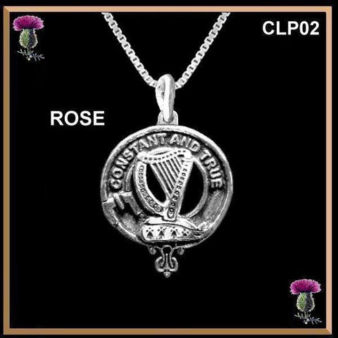 Rose  Clan Crest Scottish Pendant CLP02