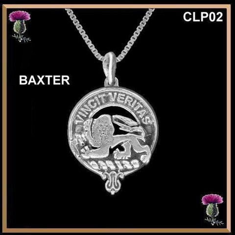 Baxter Clan Crest Scottish Pendant  CLP02