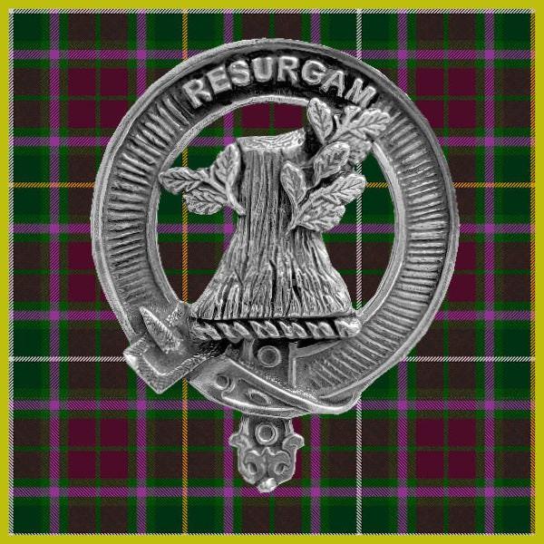 Crosbie Clan Crest Interlace Kilt Buckle, Scottish Badge