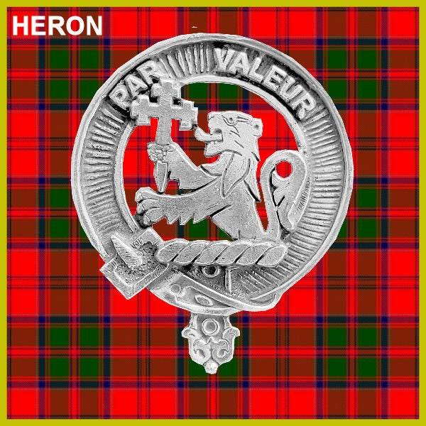 Heron Clan Crest Interlace Kilt Buckle, Scottish Badge