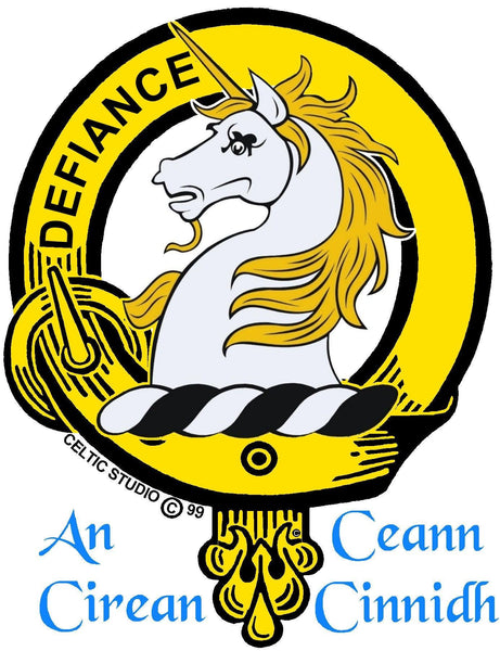 MacBriar Clan Crest Interlace Kilt Buckle, Scottish Badge