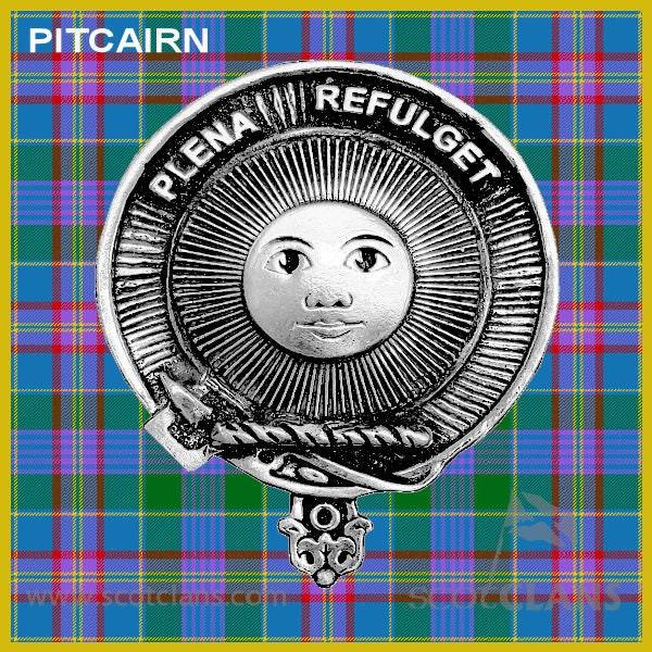Pitcairn Clan Crest Interlace Kilt Buckle, Scottish Badge