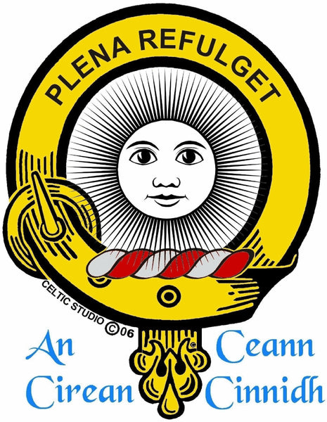 Pitcairn Clan Crest Interlace Kilt Buckle, Scottish Badge