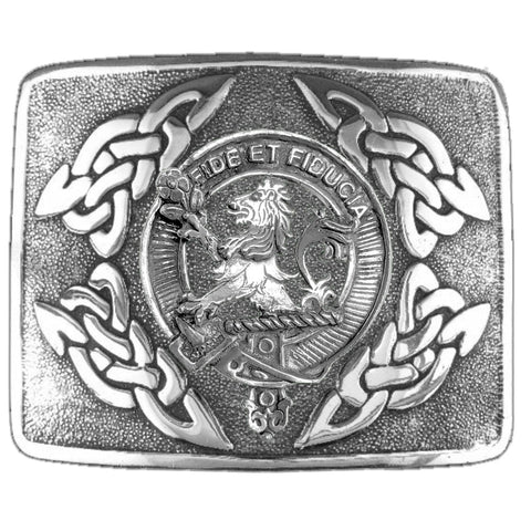 Primrose Clan Crest Interlace Kilt Buckle, Scottish Badge