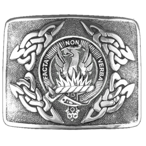 Snodgrass Clan Crest Interlace Kilt Buckle, Scottish Badge