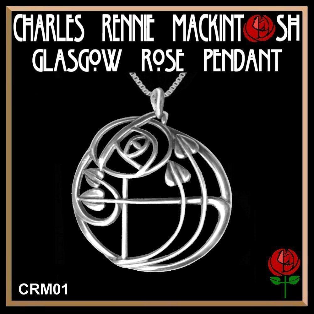 Charles Rennie MacKintosh Glasgow Rose Pendant CRM01