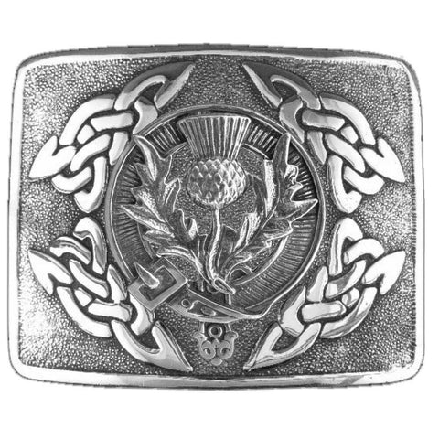 Thistle Clan Crest Interlace Kilt Belt Buckle