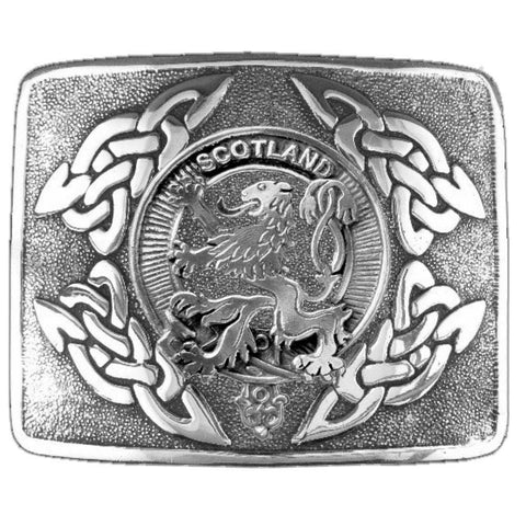 Rampant Clan Crest Interlace Kilt Belt Buckle