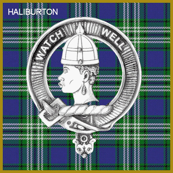 Haliburton 8oz Clan Crest Scottish Badge Stainless Steel Flask