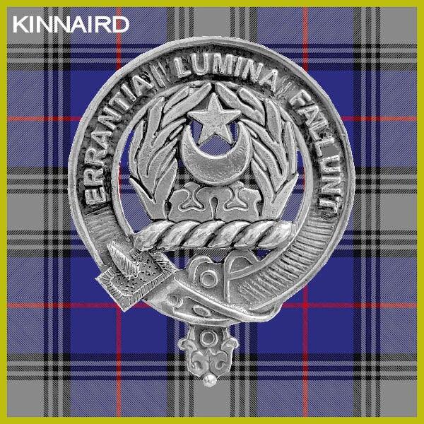 Kinnaird 8oz Clan Crest Scottish Badge Stainless Steel Flask