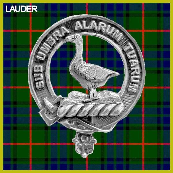 Lauder 8oz Clan Crest Scottish Badge Stainless Steel Flask