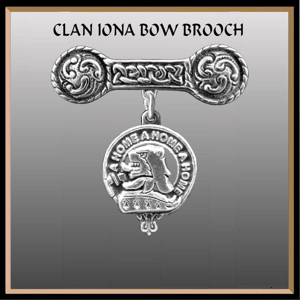 Home Clan Crest Iona Bar Brooch - Sterling Silver