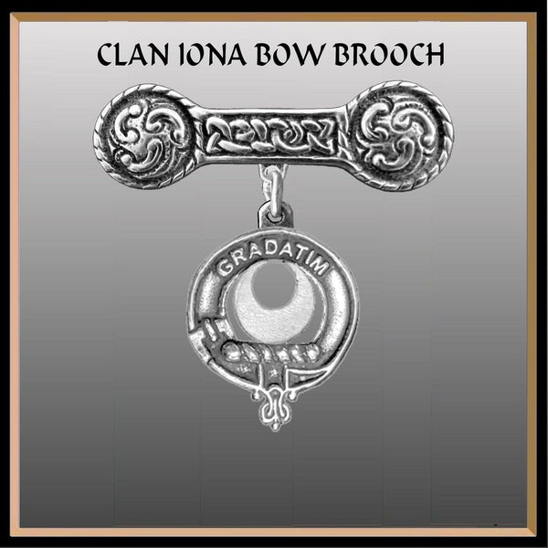 Kilgour Clan Crest Iona Bar Brooch - Sterling Silver