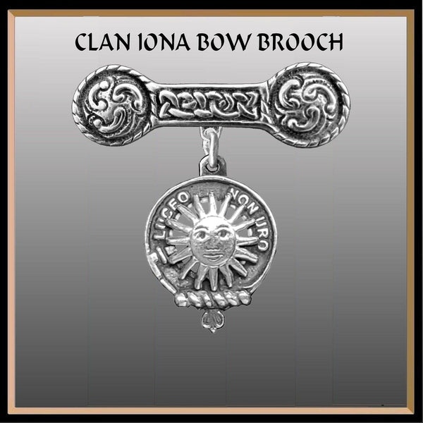 MacLeod (Raasay) Clan Crest Iona Bar Brooch - Sterling Silver