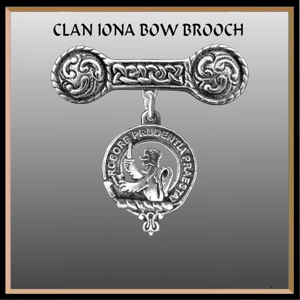 Young Clan Crest Iona Bar Brooch - Sterling Silver
