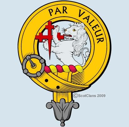 Heron Clan Crest Interlace Kilt Buckle, Scottish Badge