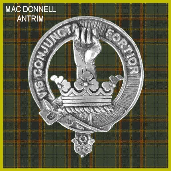 MacDonnell (Antrim) Clan Crest Interlace Kilt Buckle, Scottish Badge