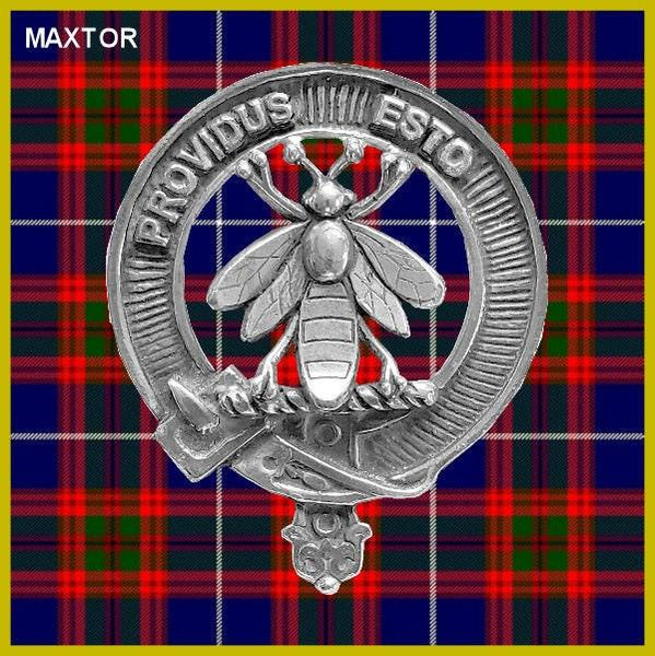 Maxtor Clan Crest Interlace Kilt Buckle, Scottish Badge