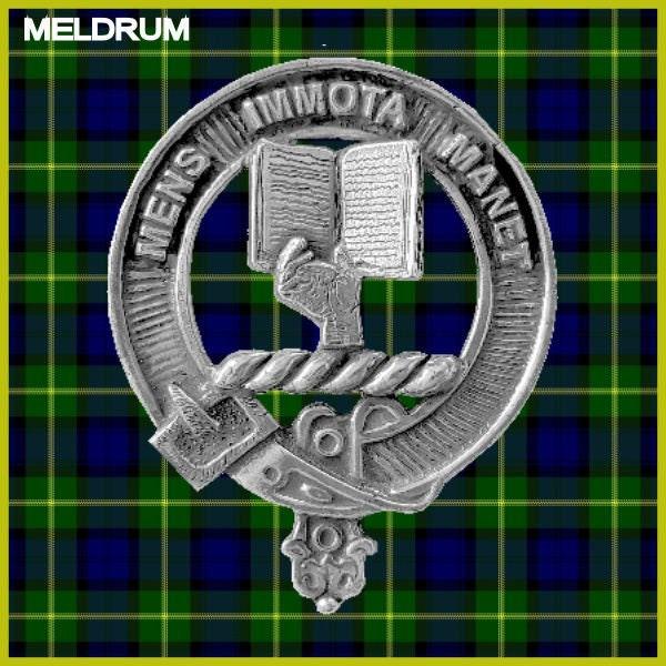 Meldrum Clan Crest Interlace Kilt Buckle, Scottish Badge