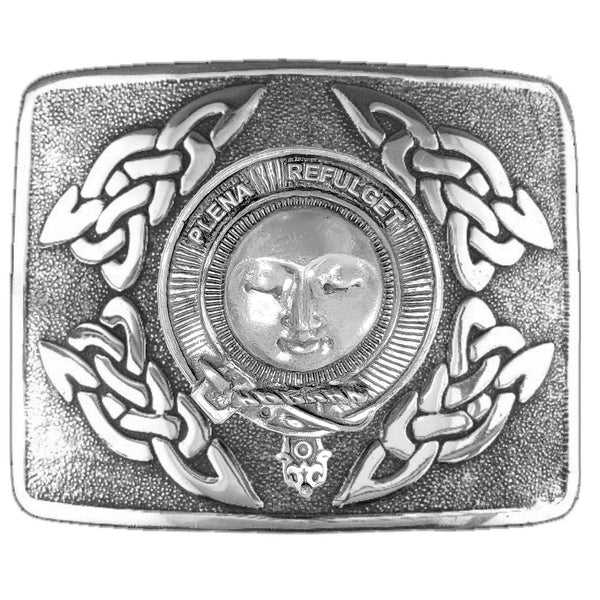 Pitcairn Clan Crest Interlace Kilt Buckle, Scottish Badge