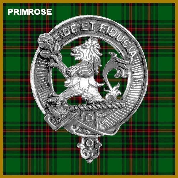 Primrose Clan Crest Interlace Kilt Buckle, Scottish Badge