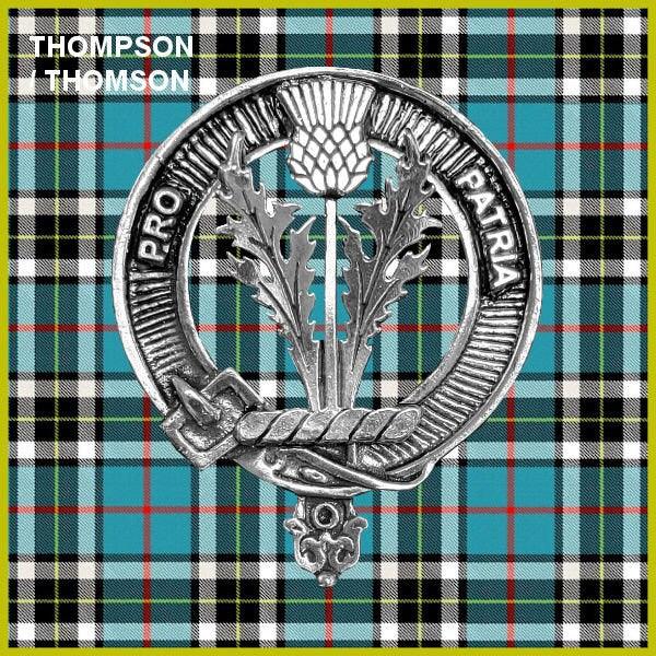 Thompson (Thistle) Clan Crest Interlace Kilt Buckle, Scottish Badge