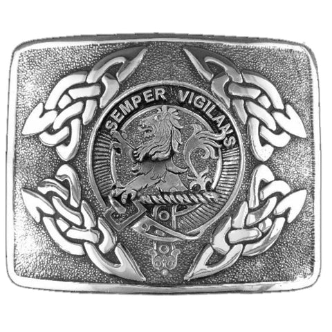 Wilson (Lion) Clan Crest Interlace Kilt Buckle, Scottish Badge