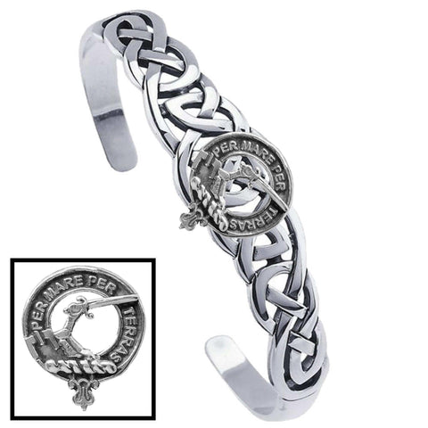 Alexander Clan Crest Celtic Cuff Bracelet