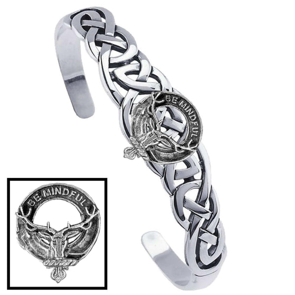Calder Clan Crest Celtic Cuff Bracelet