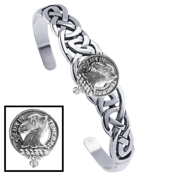 Fullerton Lovat Clan Crest Celtic Cuff Bracelet