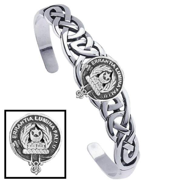 Kinnaird Clan Crest Celtic Cuff Bracelet