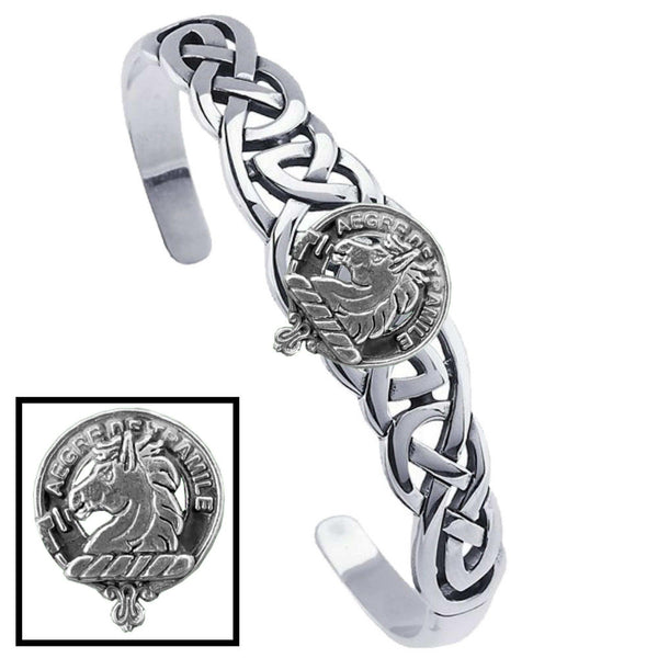 Tait Clan Crest Celtic Cuff Bracelet